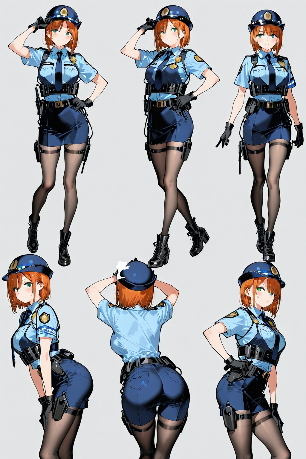 女性警察官の立ち姿、あれこれと。