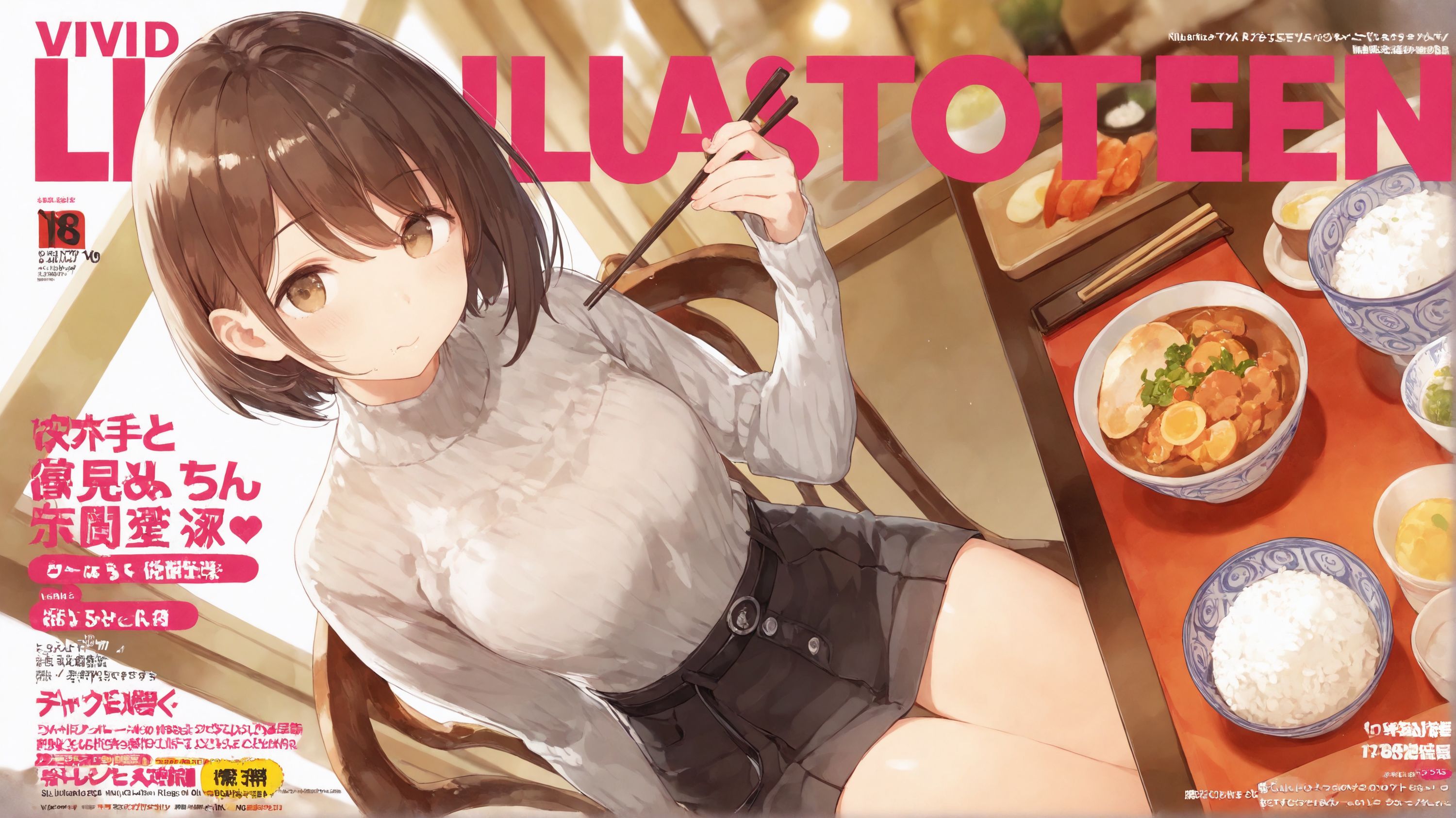 magazine風表紙絵 | の人気AIイラスト・グラビア