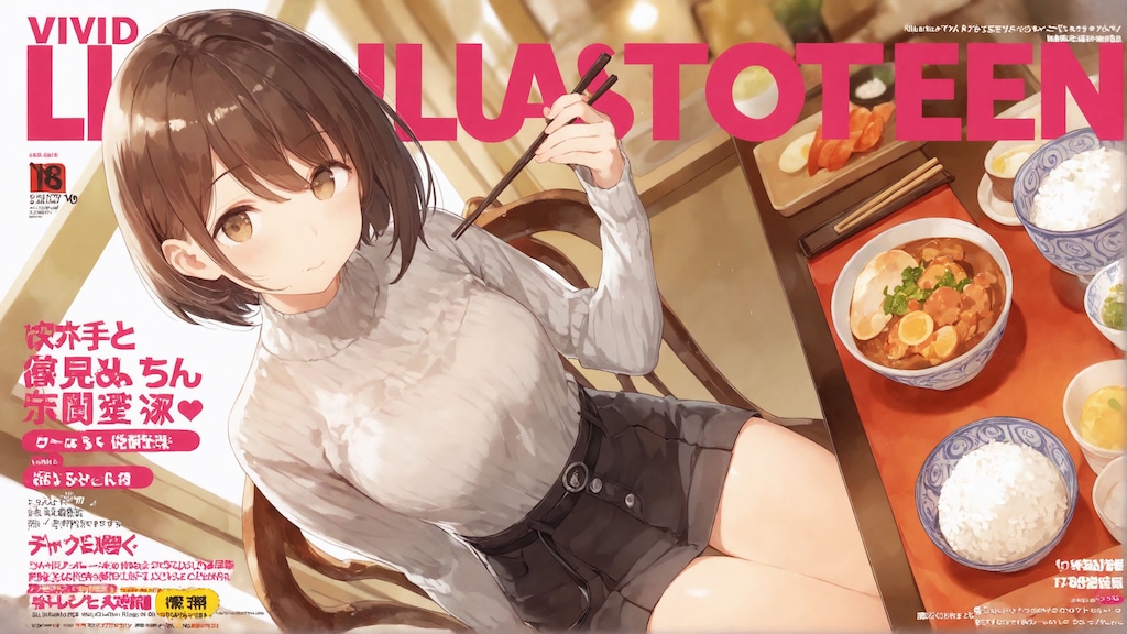 magazine風表紙絵