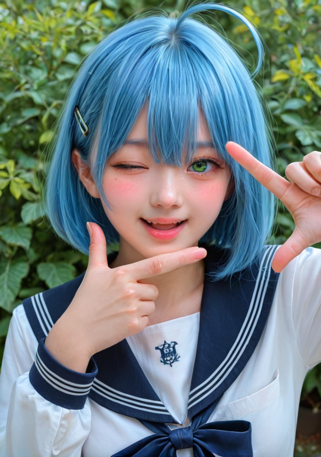 ハイ　チーズ　（手カメラ）