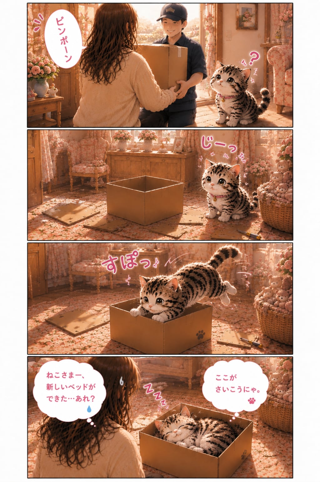 ねこさまの新しいベッド