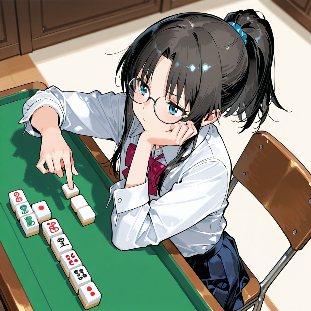 麻雀もできちゃう楓ちゃん | の人気AIイラスト・グラビア