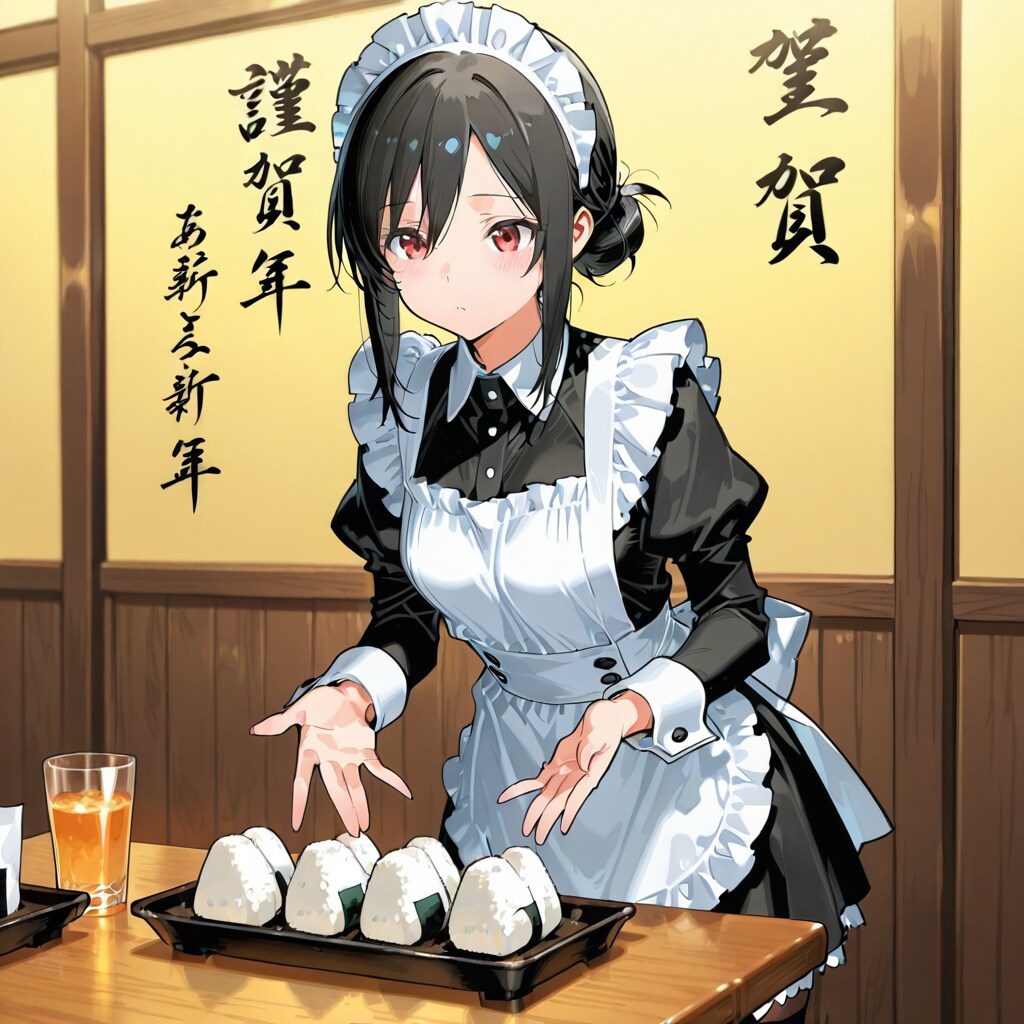 おにぎりのメイドさん