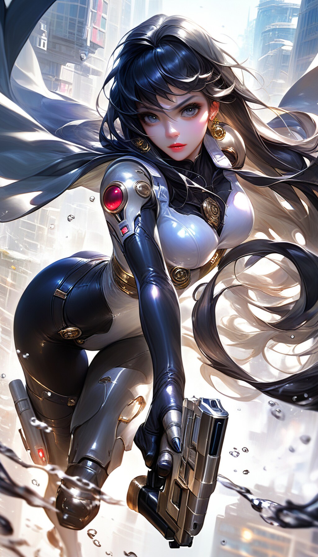 シン女王イン近未来歌舞伎町　颯爽と水鉄砲