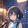 カラオケで歌う小さな女の子 10枚目