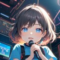 カラオケで歌う小さな女の子 8枚目