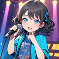 カラオケで歌う小さな女の子 6枚目