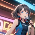 カラオケで歌う小さな女の子 11枚目