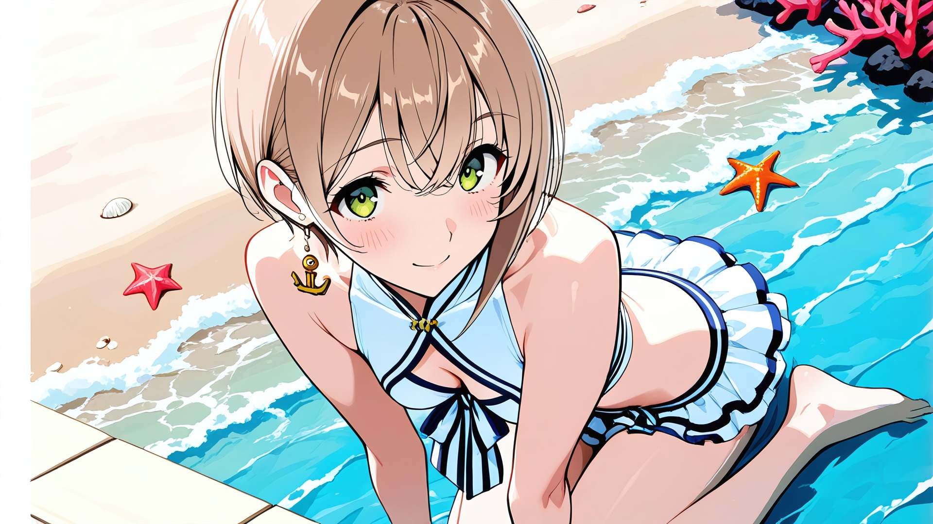 海の日ゆうきちゃんと海