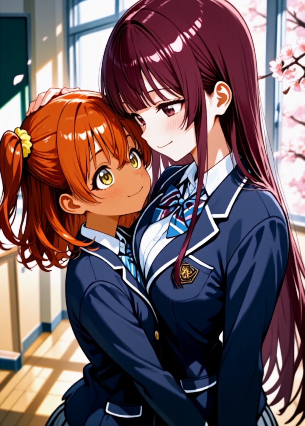 入学式　同じクラスになれて良かったね！