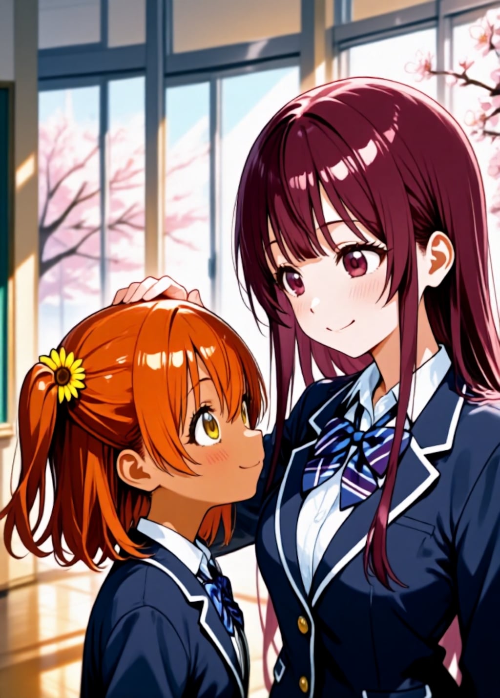 入学式　同じクラスになれて良かったね！