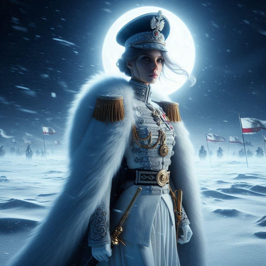 雪原に立つ冬将軍