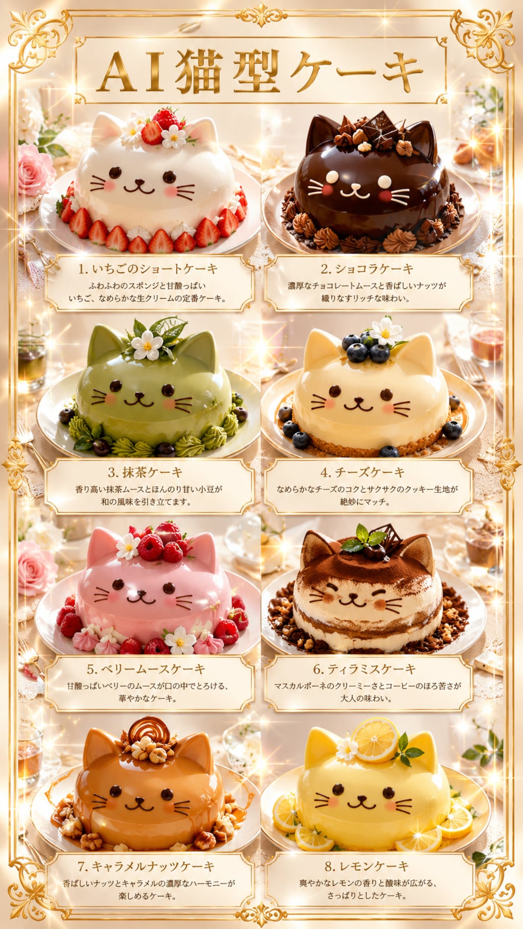 AI猫型ケーキ