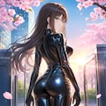 ラバースーツのしぶりん(PixAI版) 5枚目