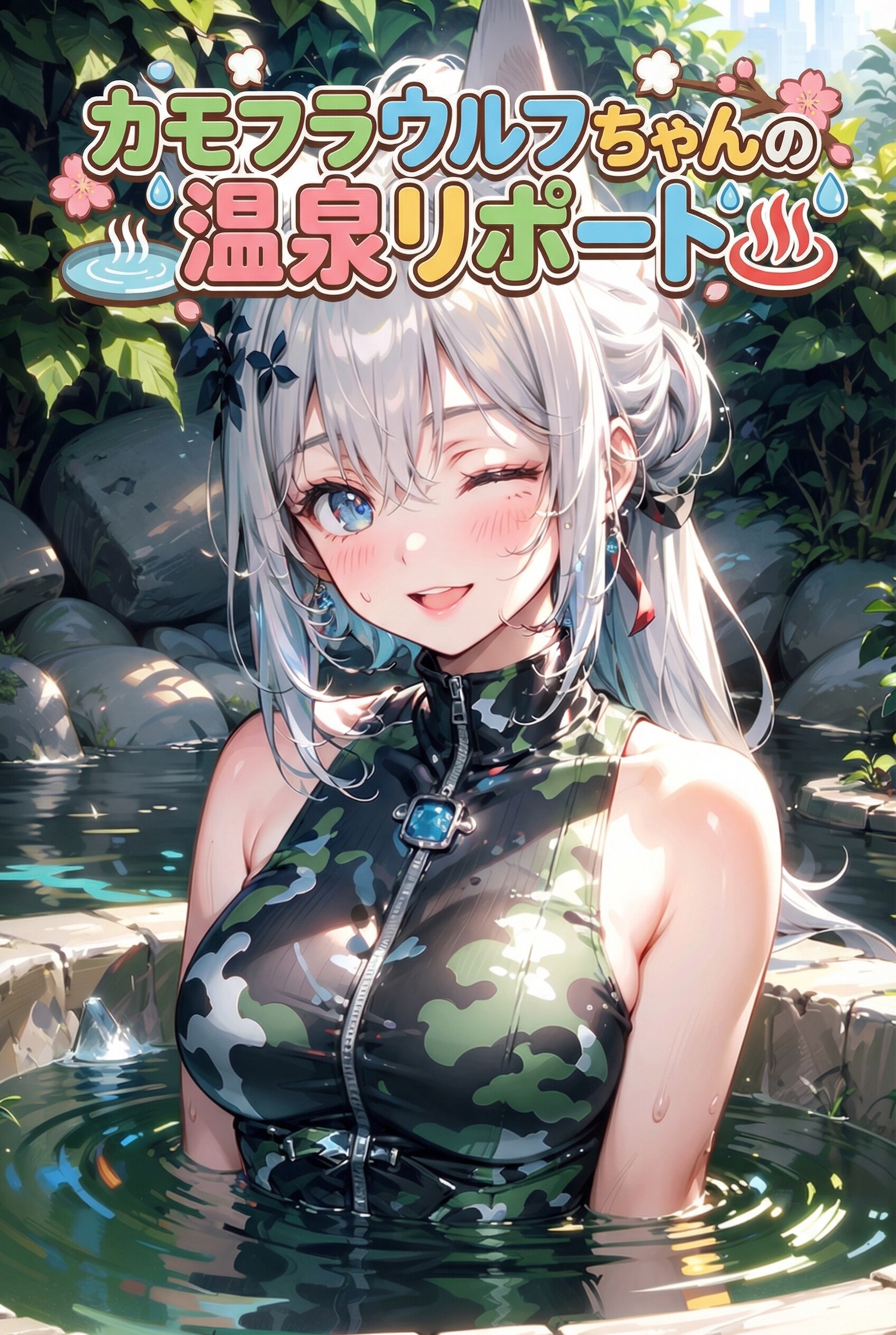 新番組『カモフラウルフちゃんの温泉リポート♨️』🐺✨
