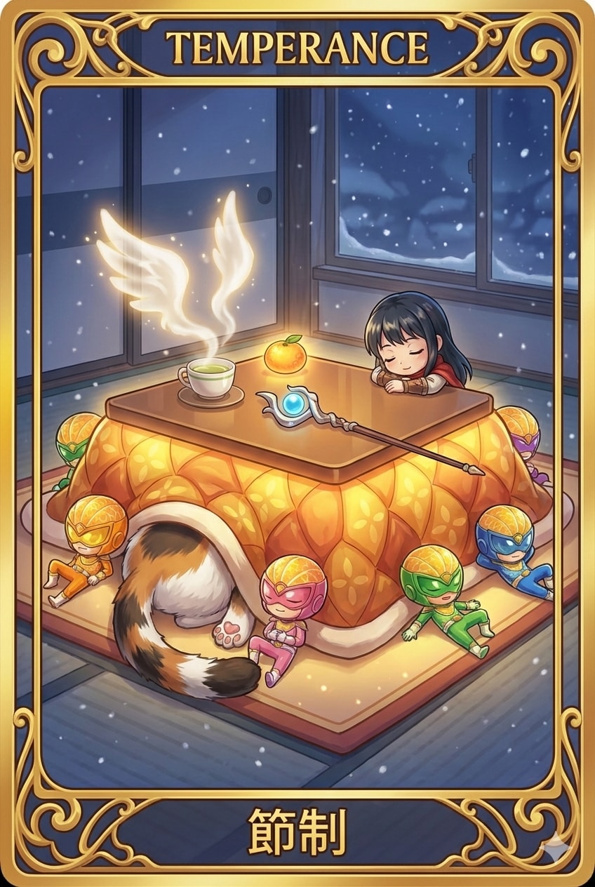 年末年始タロット企画「節制・こたつ」 | の人気AIイラスト・グラビア