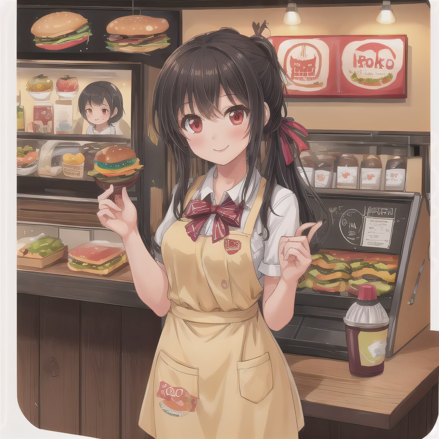 黒髪ロングでクルーの少女２７ | の人気AIイラスト・グラビア