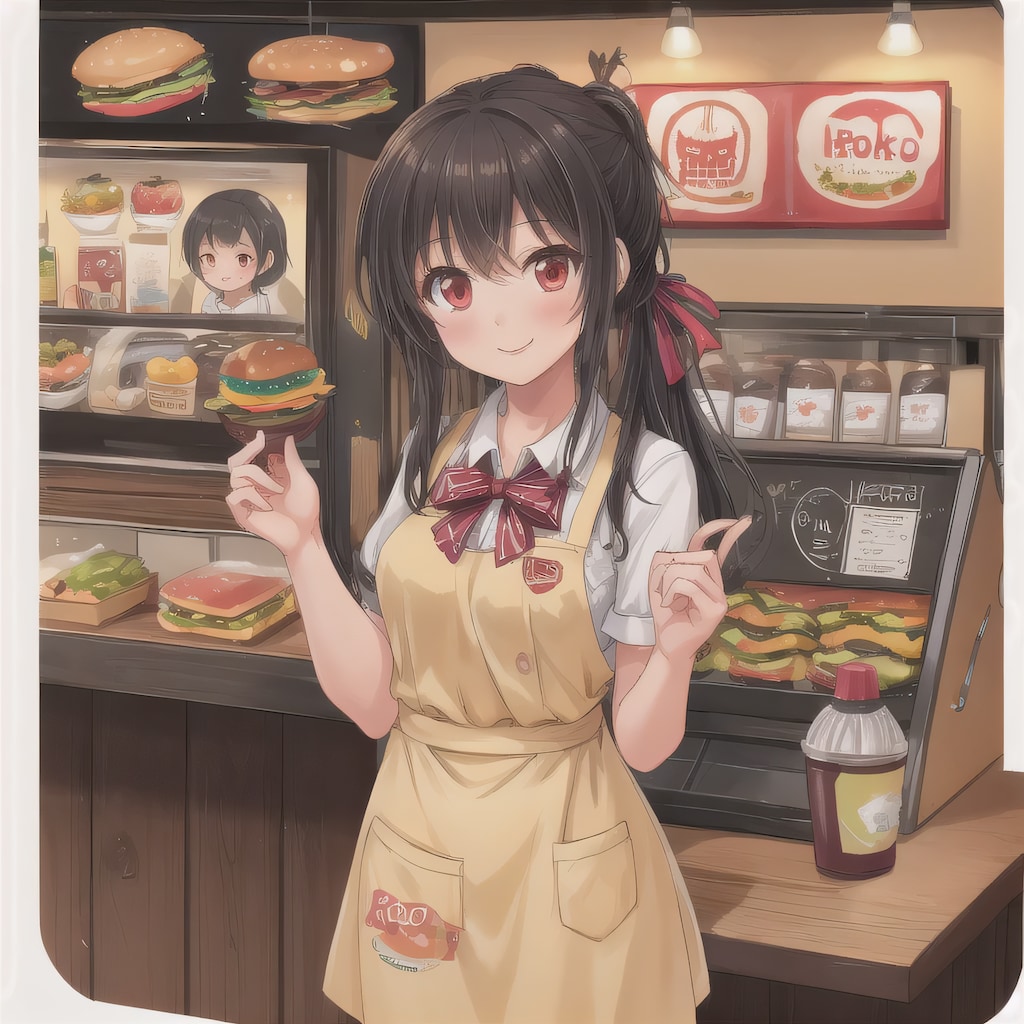 黒髪ロングでクルーの少女２７