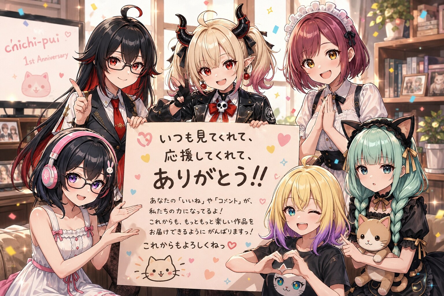 初投稿(全年齢)からちょうど一周年！ | の人気AIイラスト・グラビア