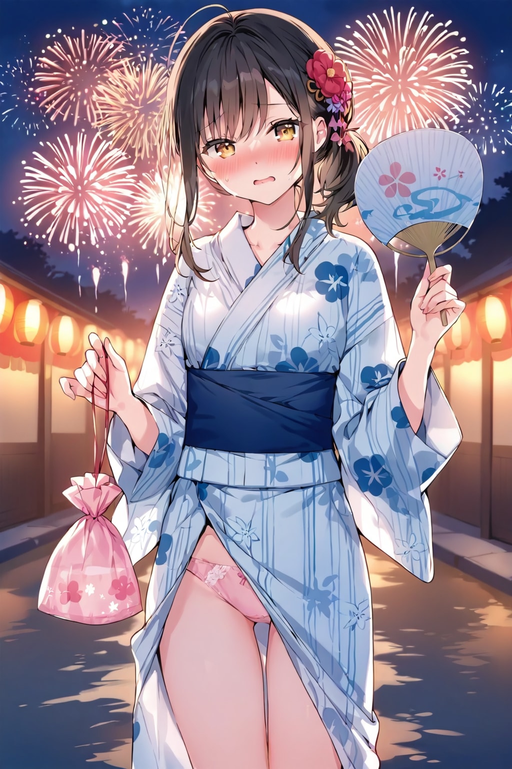 はだけたゆかた