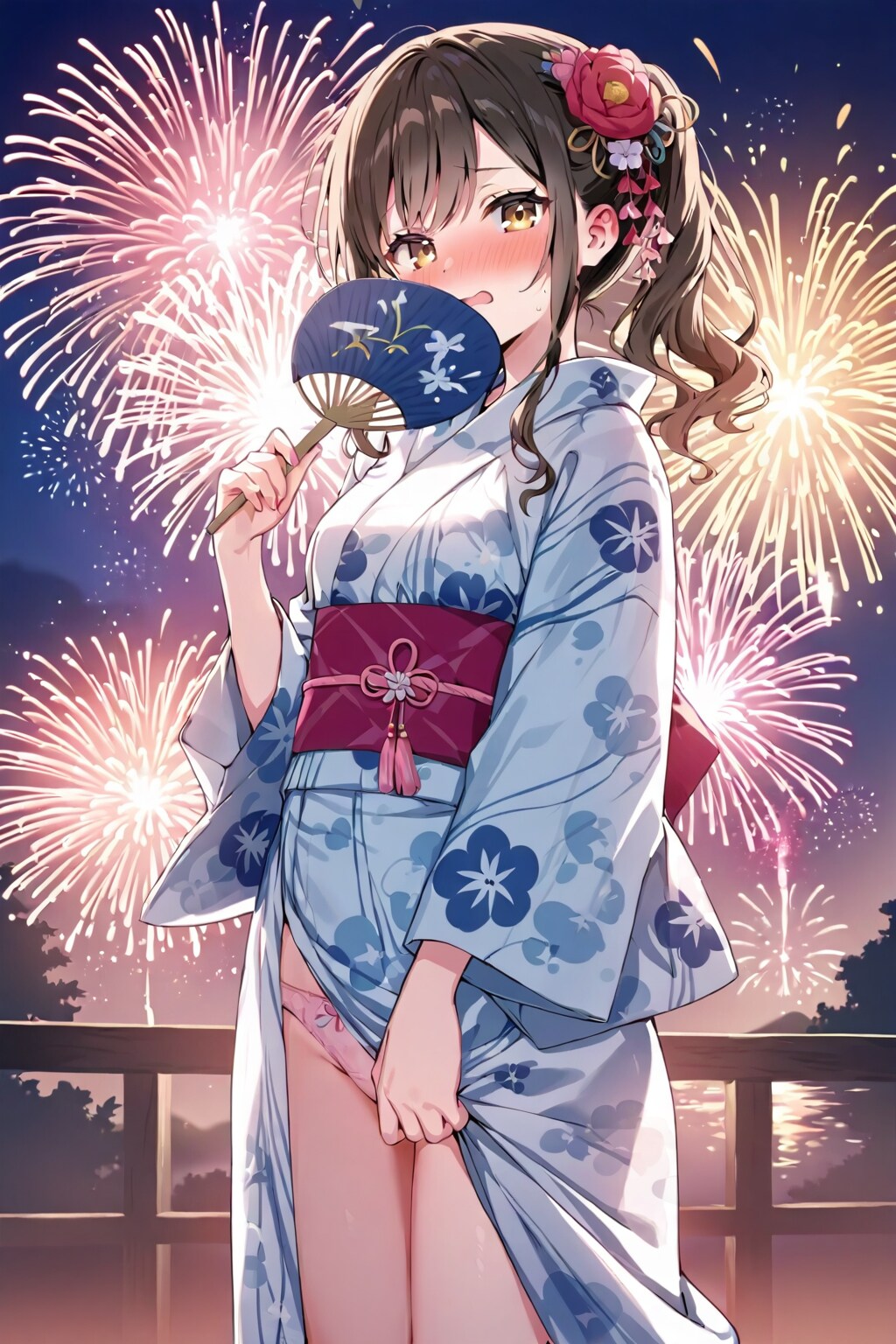 はだけたゆかた