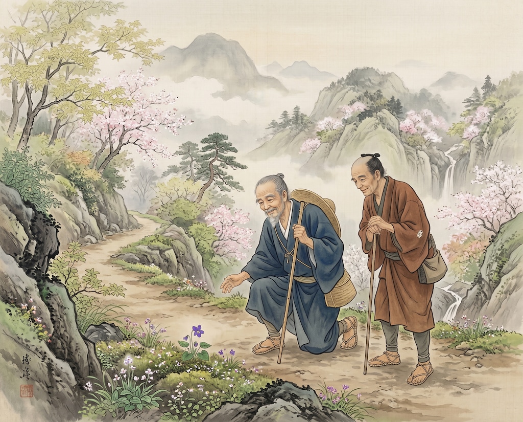 山路きて何やらゆかしすみれ草