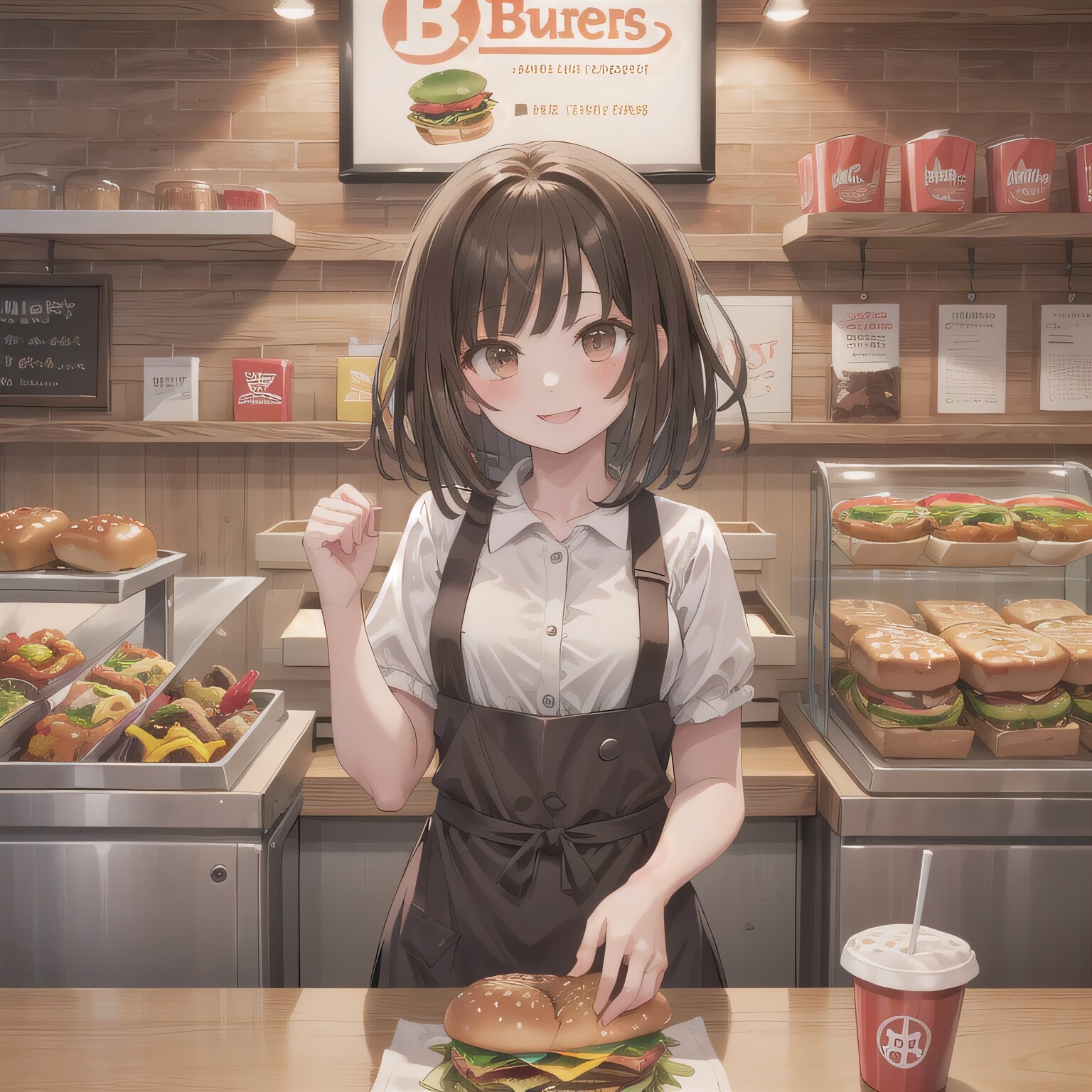 茶髪ボブでクルーの少女３ | の人気AIイラスト・グラビア