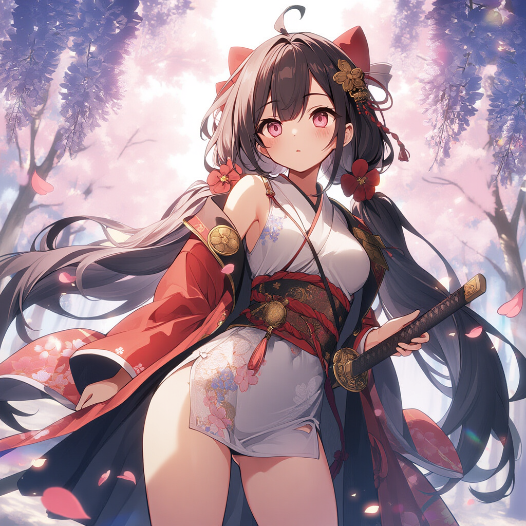 紅い侍少女