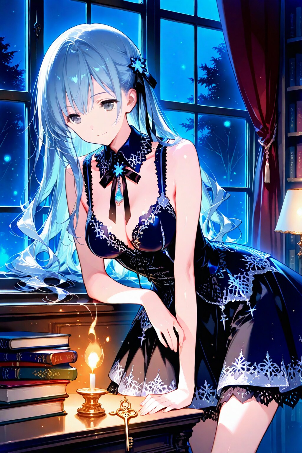 月影の古書室で | の人気AIイラスト・グラビア