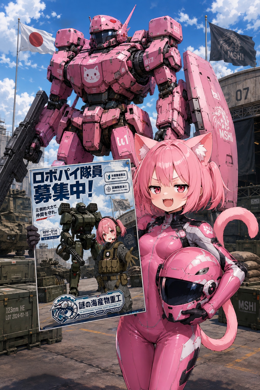 このポスターの応募は、この基地でいいのかにゃ？？？