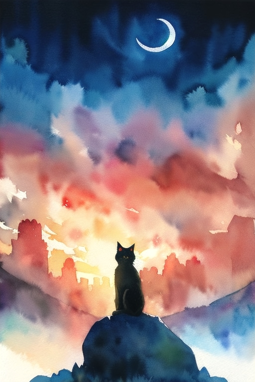 黒猫 | の人気AIイラスト・グラビア