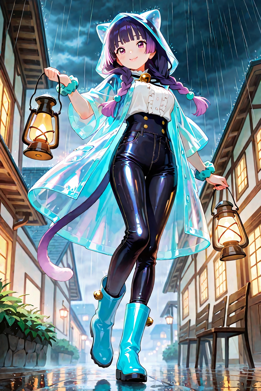 台風が来るのよね❗️お店が浸水しない内に土嚢をっと❤️ | の人気AIイラスト・グラビア