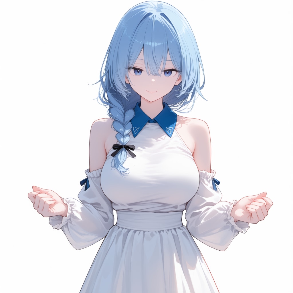 蒼い髪の女の子02