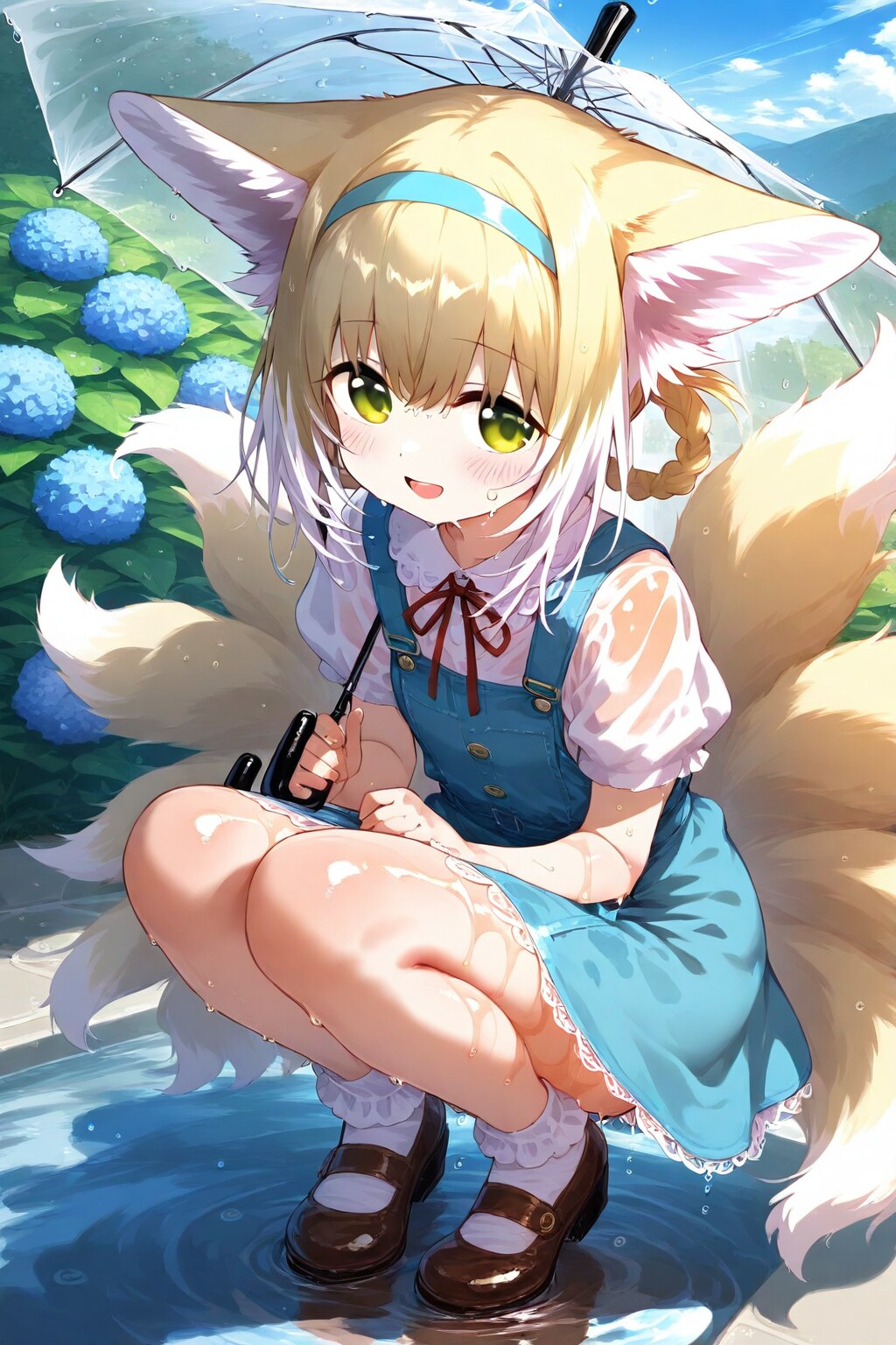 スズランとアジサイ
