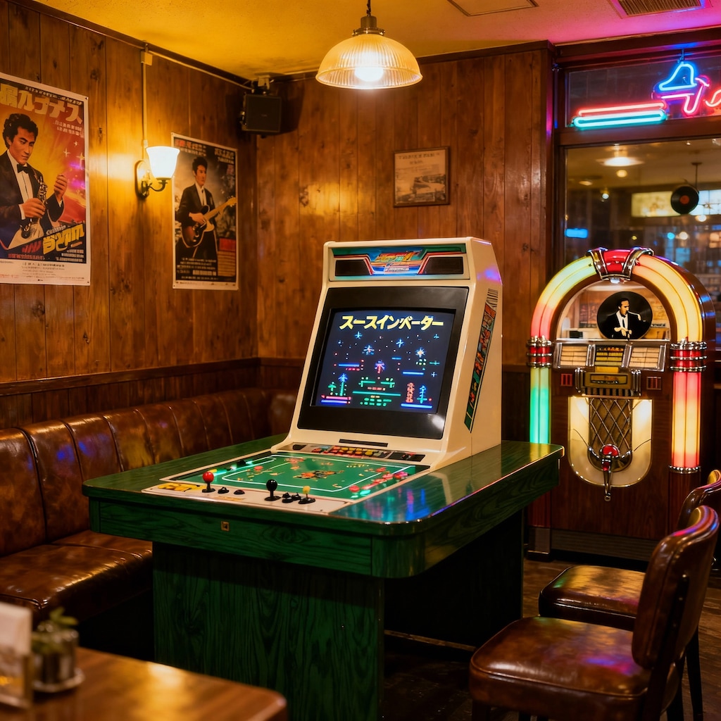 昭和の喫茶店のゲーム機