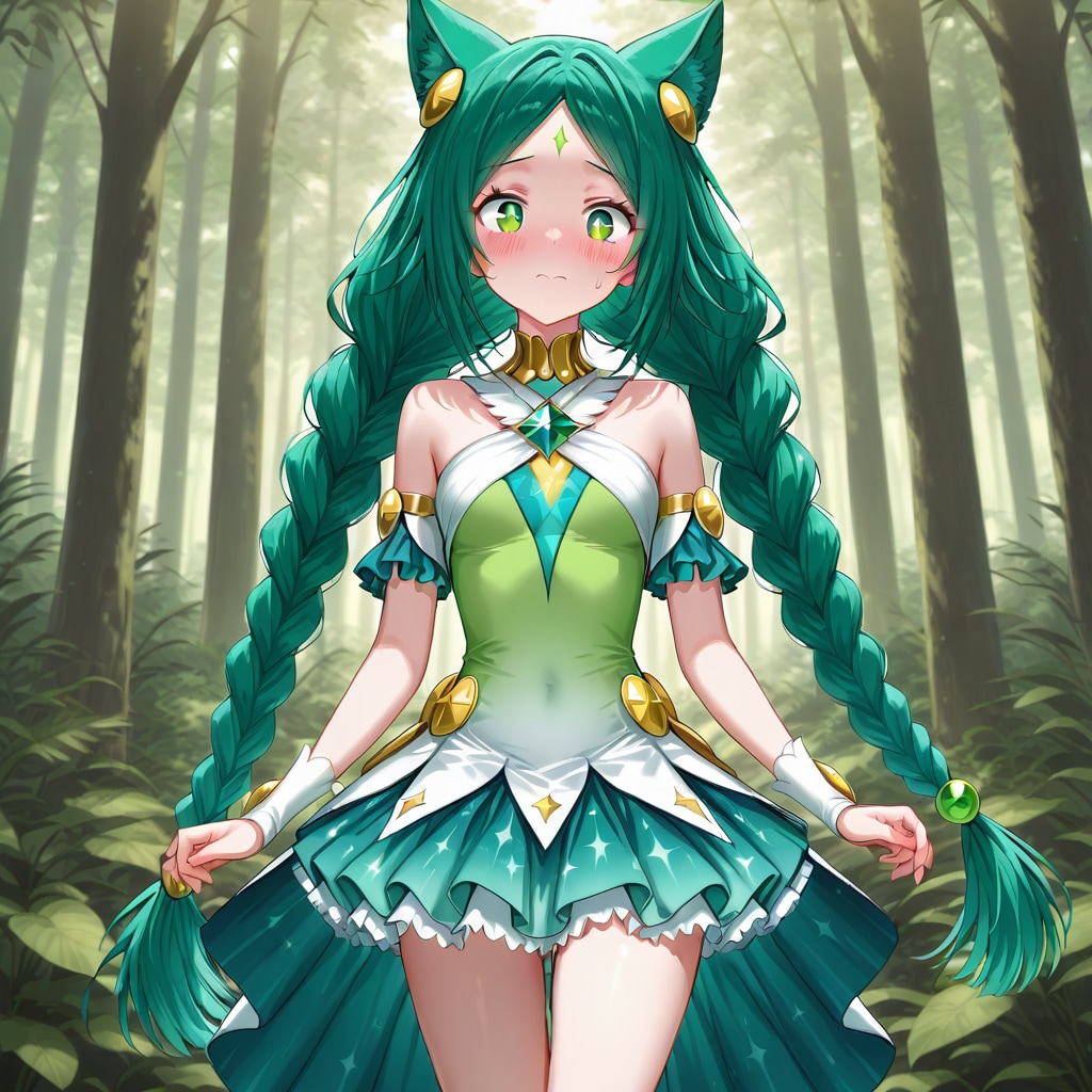 ネコみみおさげな魔法少女 | の人気AIイラスト・グラビア