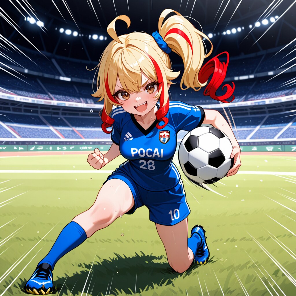 ボール抱えてゴールにトライだ⚽