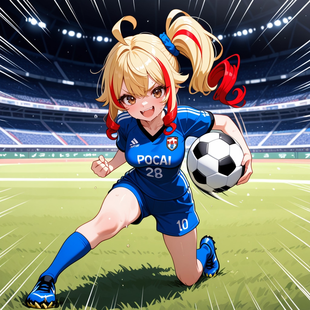ボール抱えてゴールにトライだ⚽