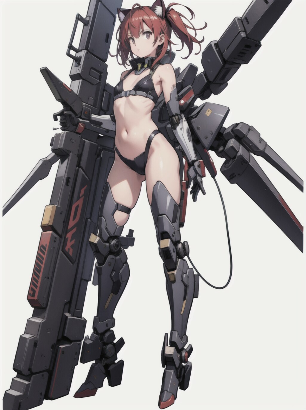装備が中々　ゴツイ　メカ娘