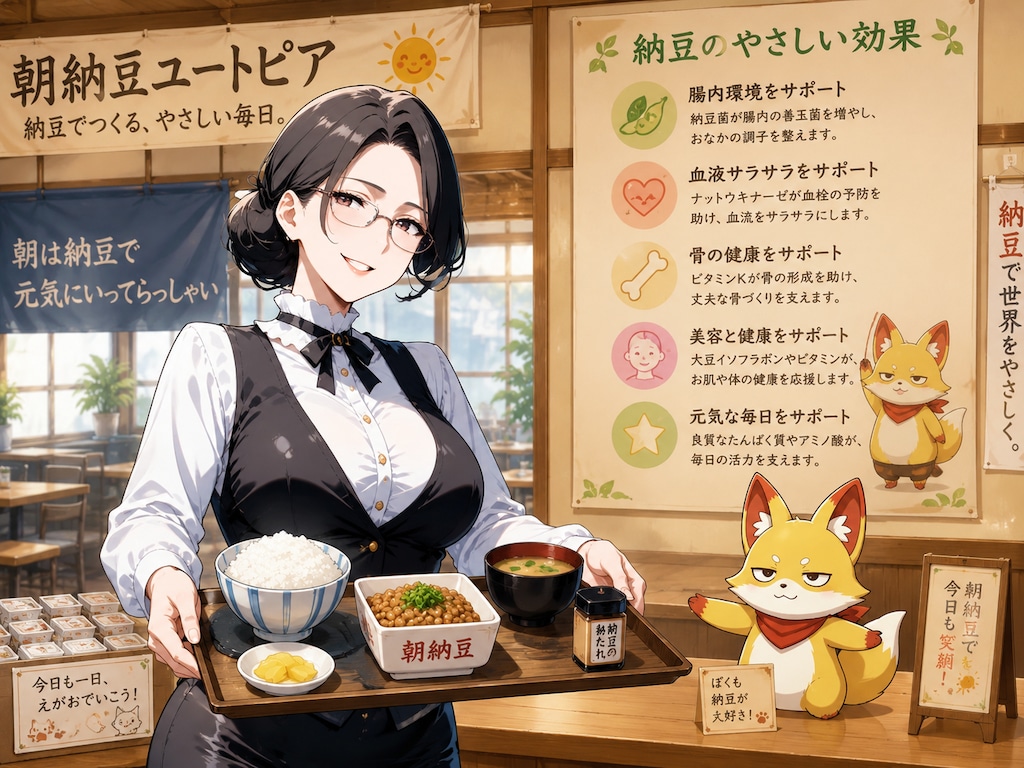 朝納豆ユートピア定食