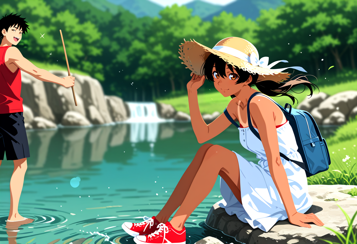 川遊び