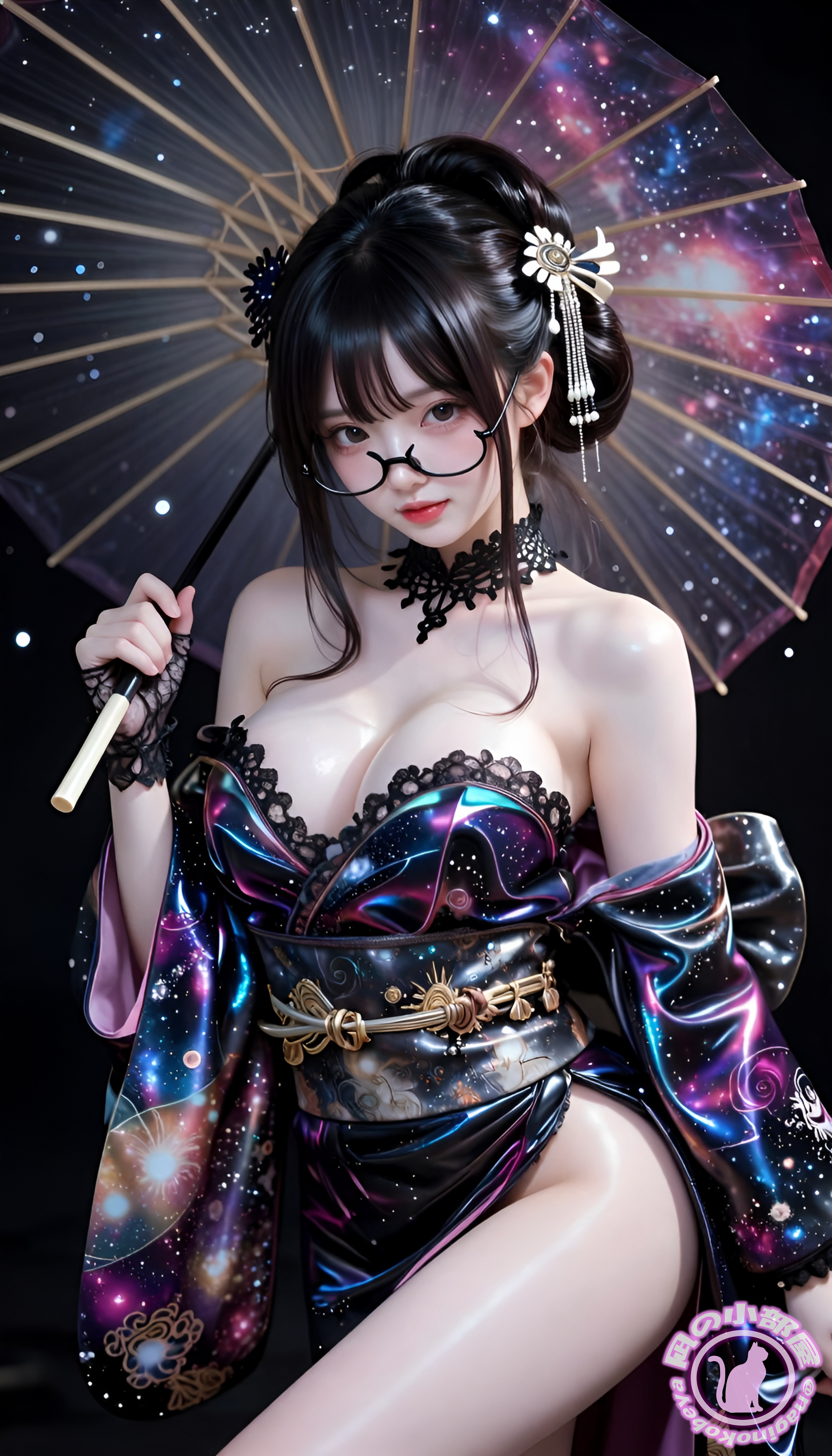 傘の中に銀河を閉じ込めて✨