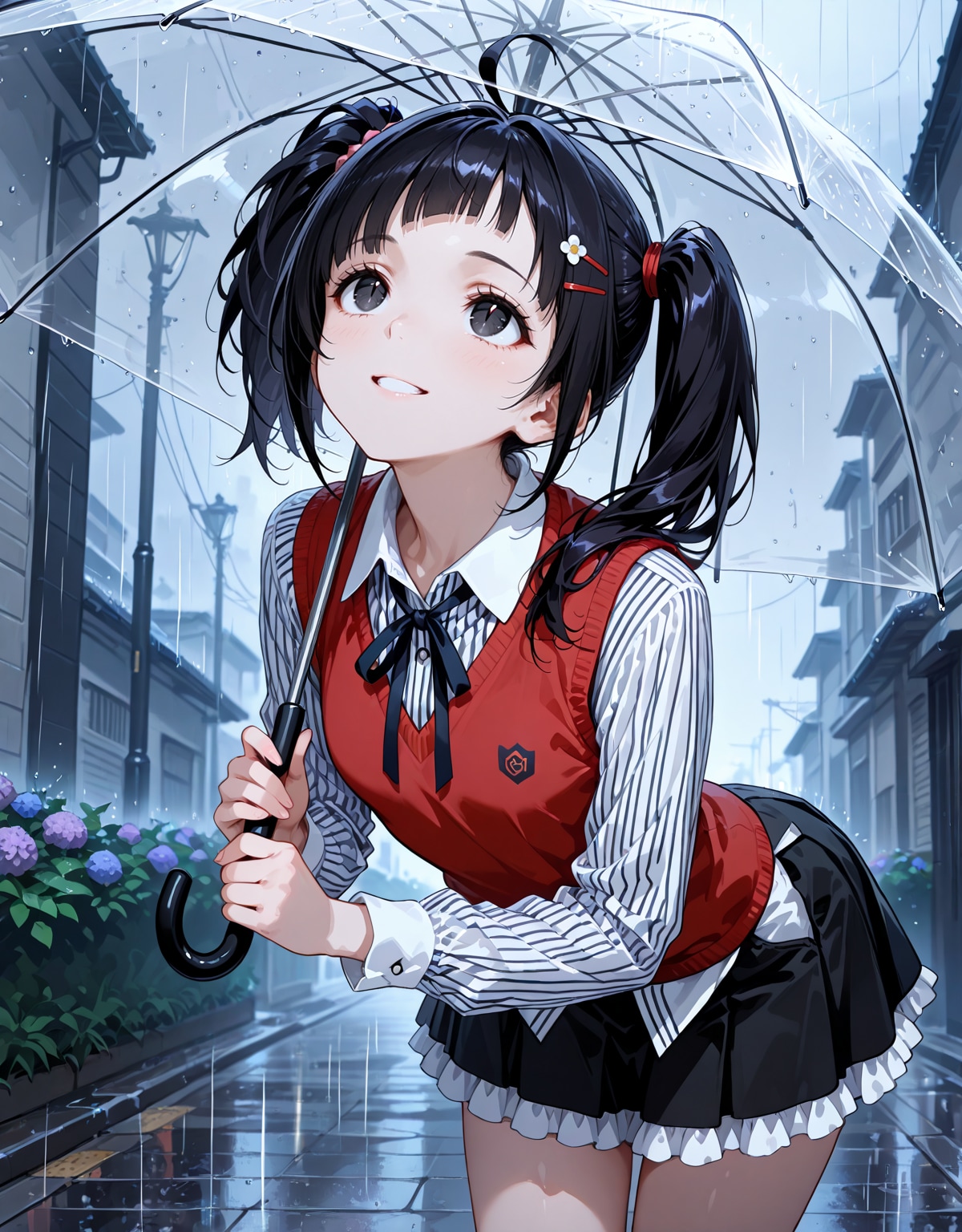 紫陽花と傘は、きっとお友達
