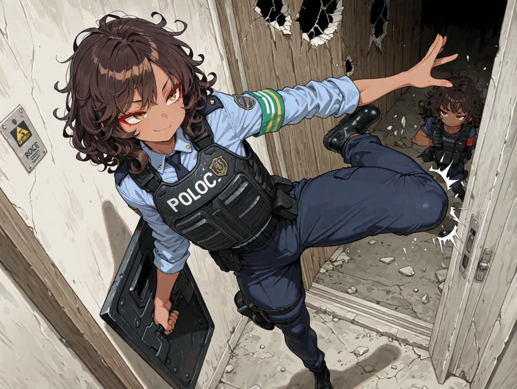 強硬突入するエバさん