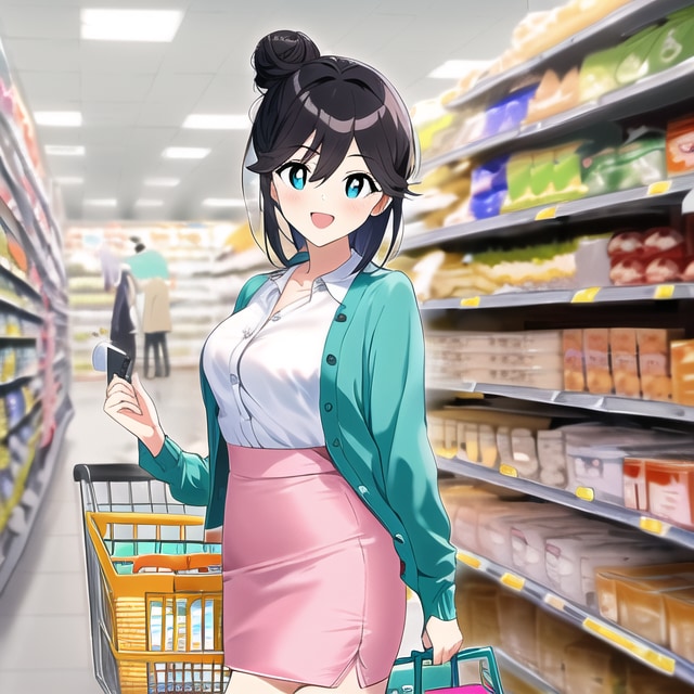 お買い物中のしずかちゃんのママ（のつもり）風主婦