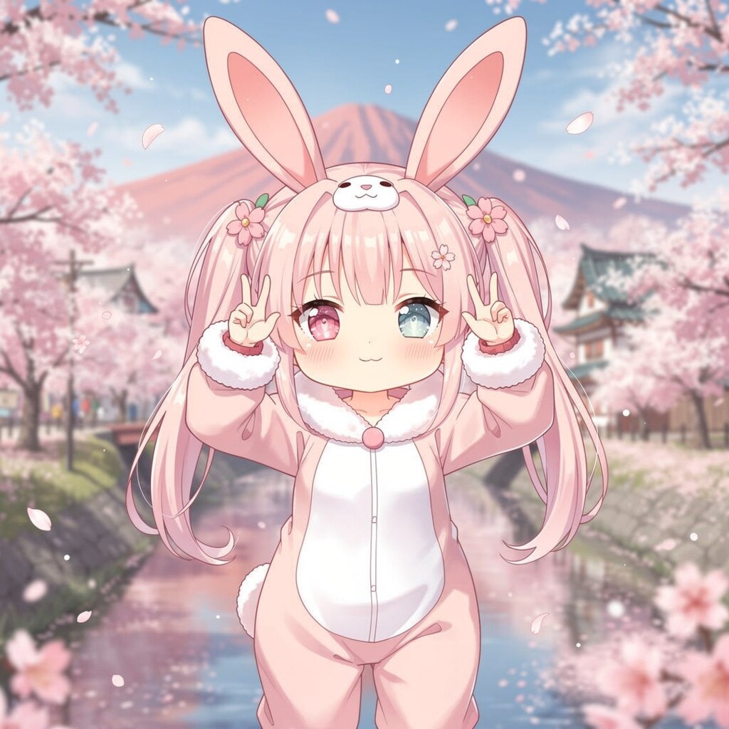 ももツイぴょん。桜 | の人気AIイラスト・グラビア