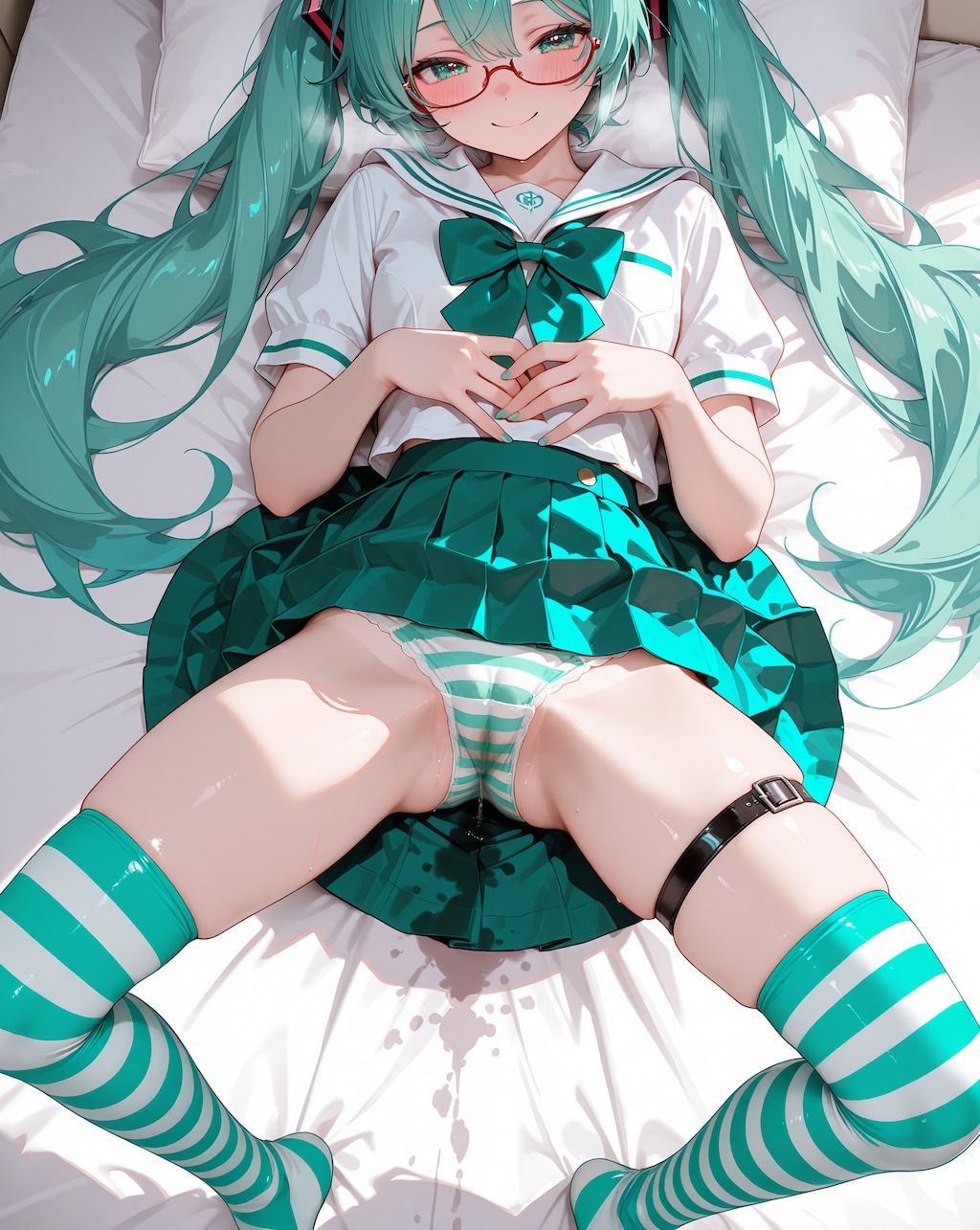 ミクさんは縞パンに限りますね♪