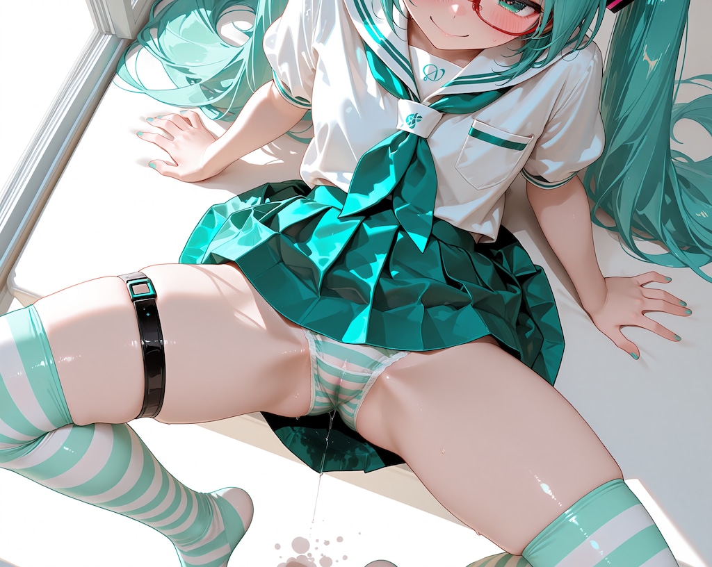 ミクさんは縞パンに限りますね♪
