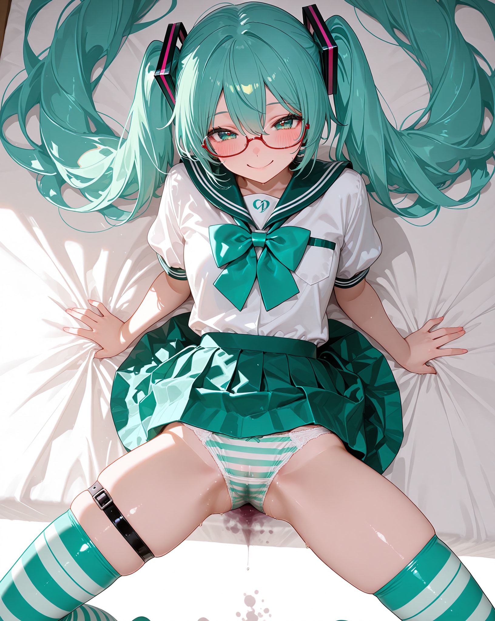 ミクさんは縞パンに限りますね♪