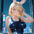 雨💦×スク水バニーギャル❤ 7枚目